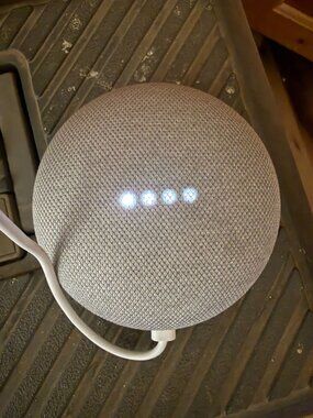 Google Home Mini Model H0A 1st Gen Gray Smart Speaker w/Power Cable TESTED Used